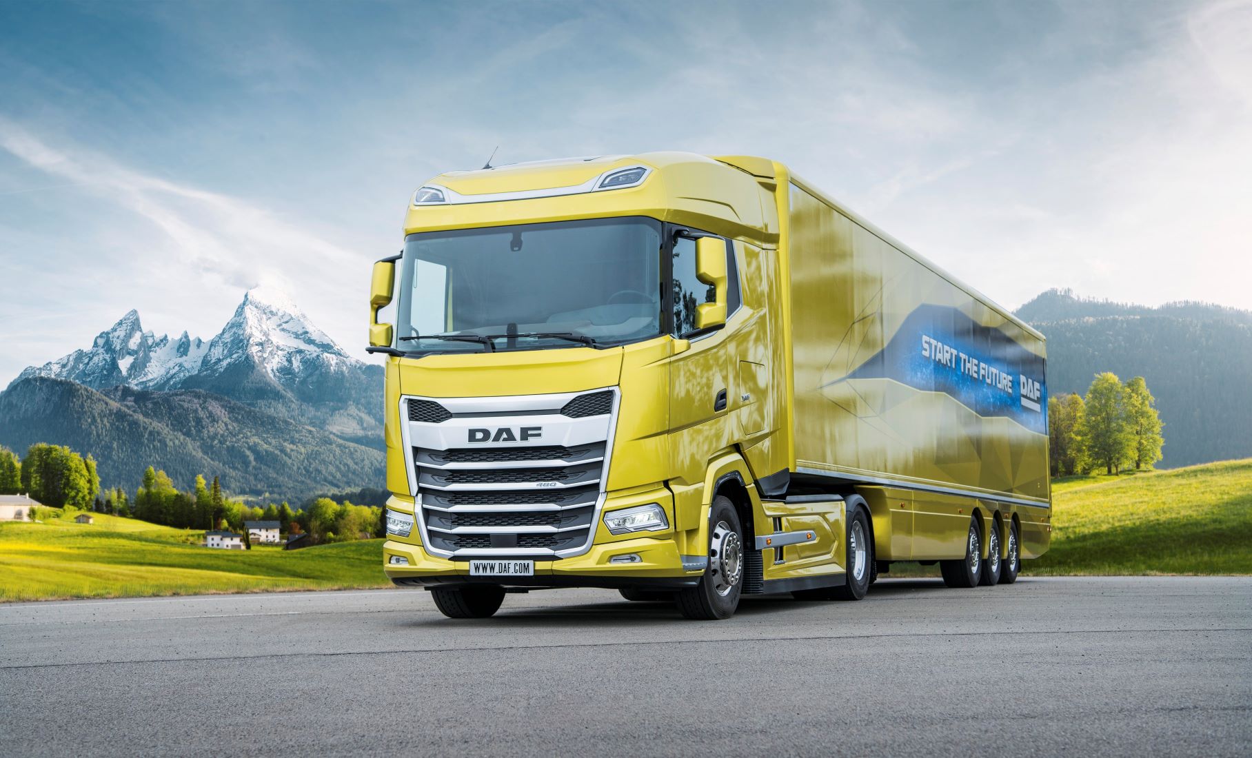 New Generation DAF in front of mountain landscape